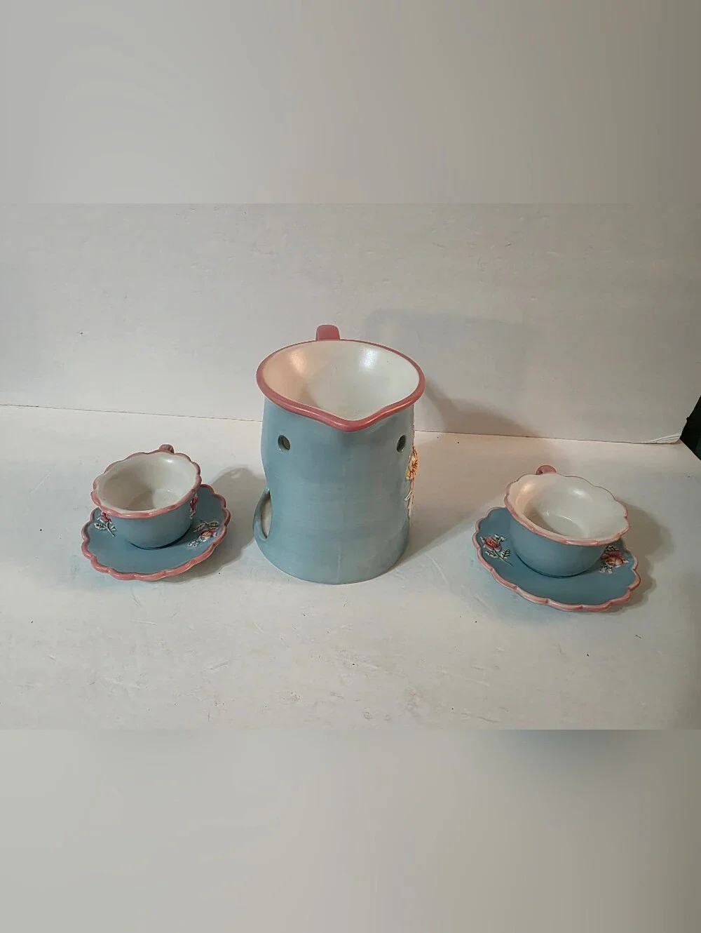 Yankee Candle Cottage Floral Wax Warmer Set 2003 Retired NWT
